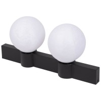 Aplica perete Glace 2xE27 IP20, negru+alb, 20x45 cm, Erste - vedere laterala