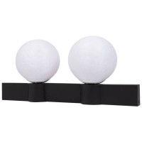 Aplica perete Glace 2xE27 IP20, negru+alb, 20x45 cm, Erste - detaliu