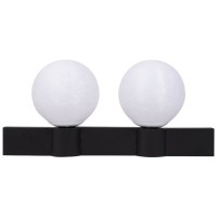 Aplica perete Glace 2xE27 IP20, negru+alb, 20x45 cm, Erste - ambalaj