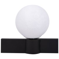 Aplica perete Glace 2xE27 IP20, negru+alb, 20x45 cm, Erste - imagine 5