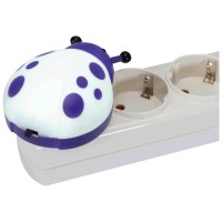 Lampa de Veghe LED Erste 4x0.1W Mov, Plug-in Priza - vedere laterala