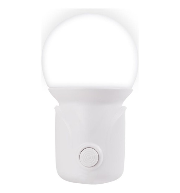 Lampa de veghe LED 1W Bulb, 3000-6000K, 5x9 cm, alba Erste