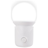 Lampa de veghe LED 1W Bulb, 3000-6000K, 5x9 cm, alba Erste