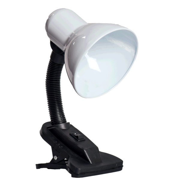 Lampa Birou Clip Alb cu dulie E27, max 60W, 26.5 cm