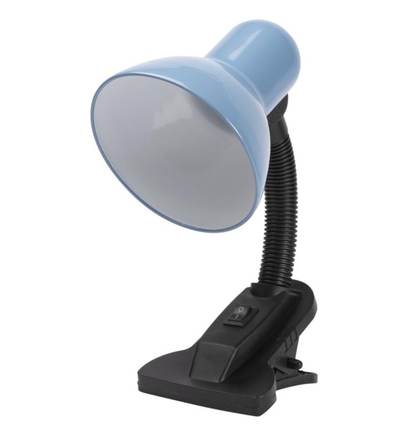 Lampa Birou Clip Bleu E27 60W, Metal, 26.5x12 cm