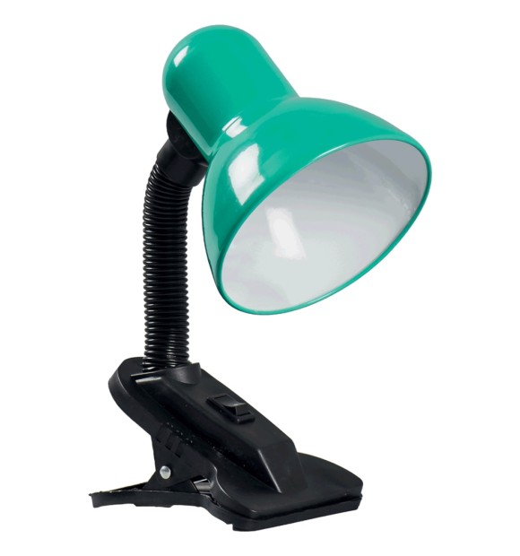 Lampa Birou Clip Verde 1xE27 60W, metal+plastic, 26.5x12 cm