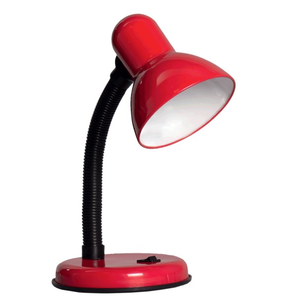 Lampa Birou Clasic Rosu E27 60W, metal, 33 cm, IP20