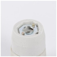 Dulie Ceramica E27 cu Fusta, Alba, Erste, Montaj Aplicat - detaliu