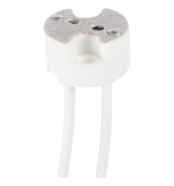 Dulie Ceramica G4 pentru Bec Halogen, 10 cm, Alb, IP20