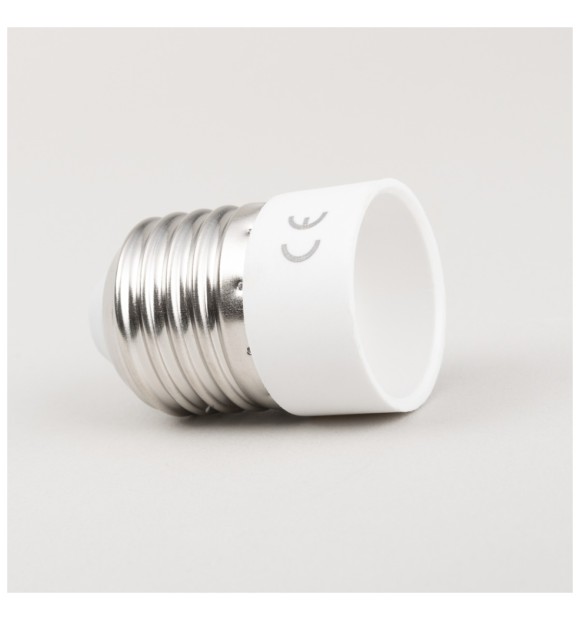 Adaptor dulie E27 la E14 Erste, plastic alb, reductie soclu