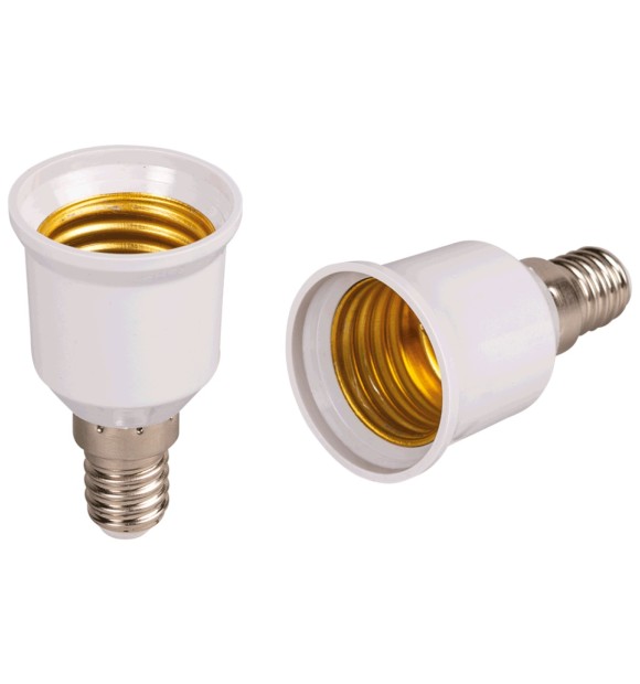 Adaptor Dulie E14 la E27 Erste, Plastic Alb, IP20