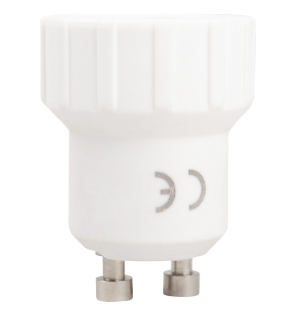 Adaptor Dulie GU10 la E14 Erste, Plastic Alb, IP20