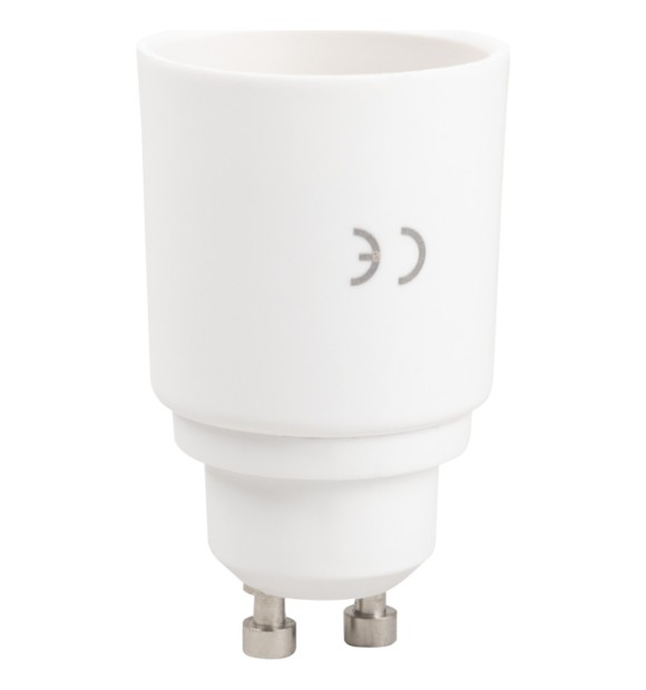 Adaptor Dulie GU10 la E27 Erste, Plastic Alb, IP20