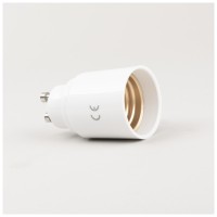 Adaptor Dulie GU10 la E27 Erste, Plastic Alb, IP20 - vedere laterala