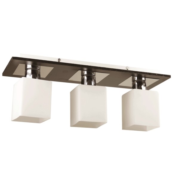 Plafoniera Andra Wenge 3xE27 max. 60W, 45 cm, metal si sticla