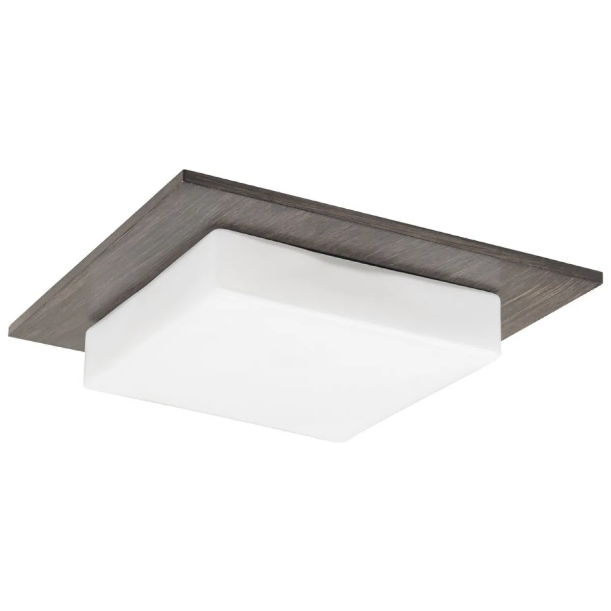 Plafoniera Andra Wenge 1xE27 60W, diametru 30 cm, sticla alba