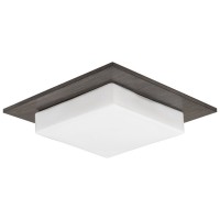 Plafoniera Andra Wenge 1xE27 60W, diametru 30 cm, sticla alba - vedere laterala