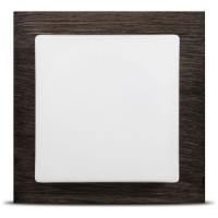 Plafoniera Andra Wenge 1xE27 60W, diametru 30 cm, sticla alba - imagine 5