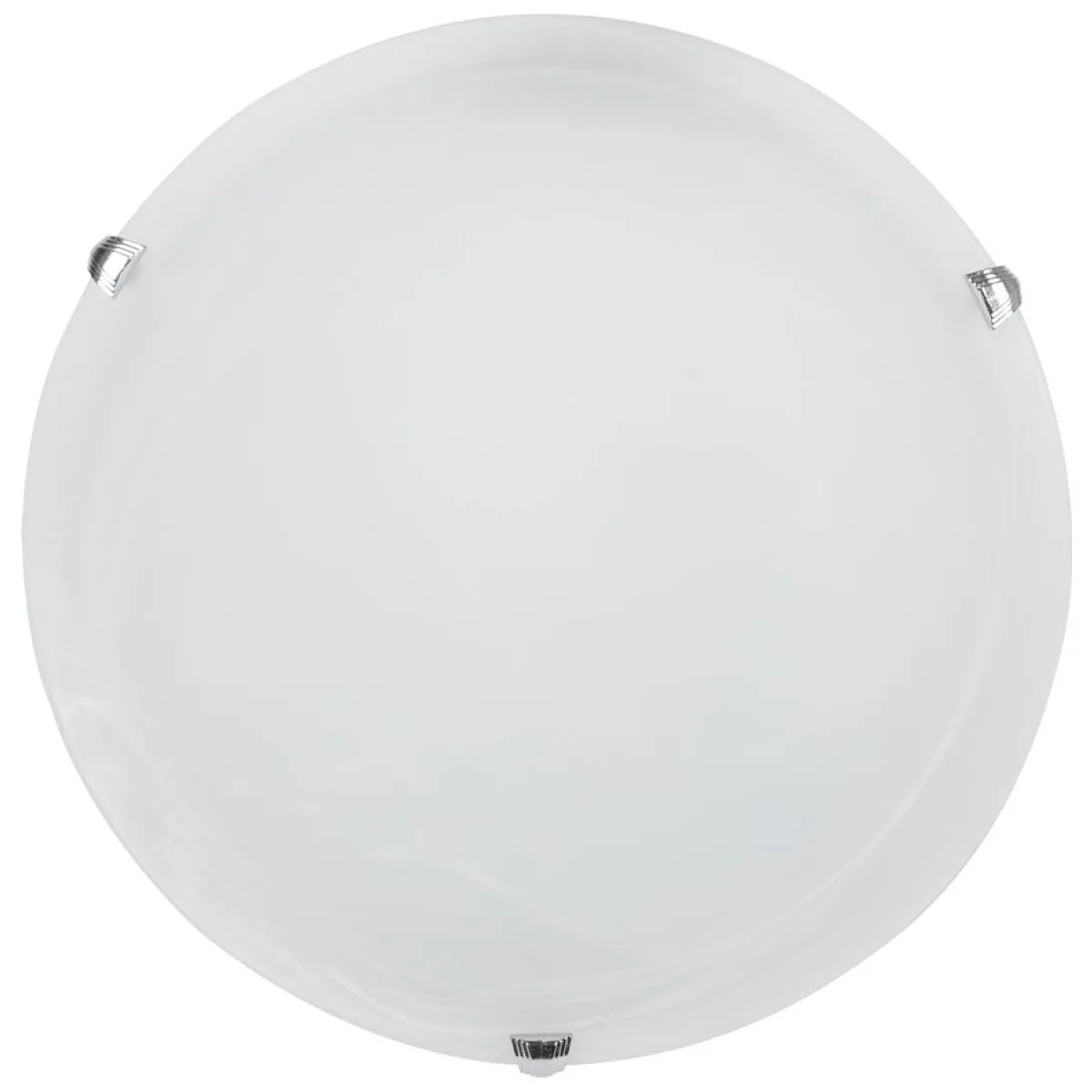 Plafoniera Tesera Alb 1xE27 60W, 25 cm, metal si sticla, Erste