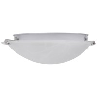 Plafoniera New Tesera 2xE27 30cm IP20 alb, metal si sticla, Erste - vedere laterala