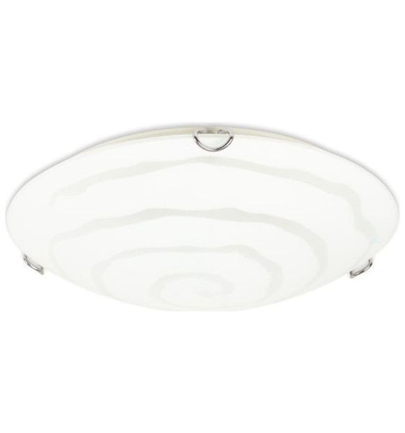 Plafoniera Waves 2xE27 40W 30cm IP20 alb, sticla, Erste