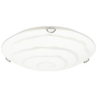 Plafoniera Waves 2xE27 40W 30cm IP20 alb, sticla, Erste