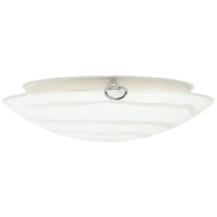 Plafoniera Waves 2xE27 40W 30cm IP20 alb, sticla, Erste - vedere laterala