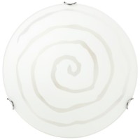 Plafoniera Waves 2xE27 40W 30cm IP20 alb, sticla, Erste - detaliu