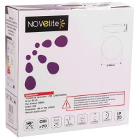 Plafoniera LED Novelite 24W 2700K alb cald, rotunda 38 cm, alba - detaliu