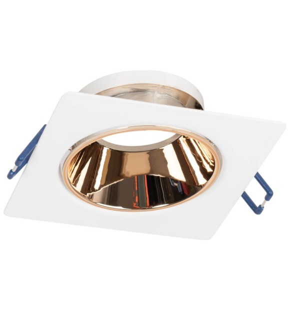 Rama spot incastrabila Leo GU10 patrat 87x85mm, alb, Metsan