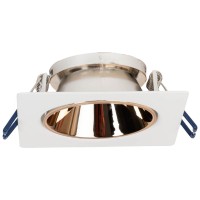 Rama spot incastrabila Leo GU10 patrat 87x85mm, alb, Metsan - detaliu