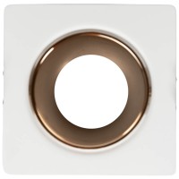 Rama spot incastrabila Leo GU10 patrat 87x85mm, alb, Metsan - ambalaj