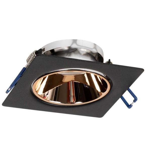 Rama spot incastrabila Leo GU10 87x85mm patrat negru Metsan