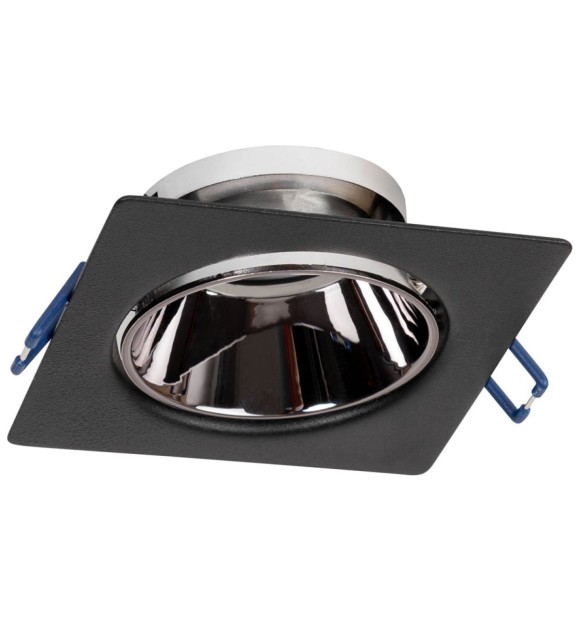 Rama spot incastrabila Leo GU10 87x85mm patrat, negru