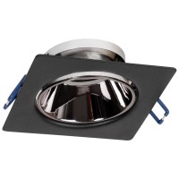 Rama spot incastrabila Leo GU10 87x85mm patrat, negru
