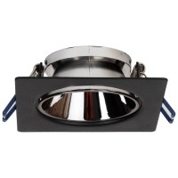 Rama spot incastrabila Leo GU10 87x85mm patrat, negru - detaliu