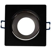 Rama spot incastrabila Leo GU10 87x85mm patrat, negru - ambalaj