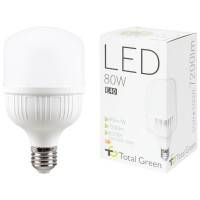 Bec LED Industrial T154 80W E40 6500K Alb Rece, Total Green - detaliu
