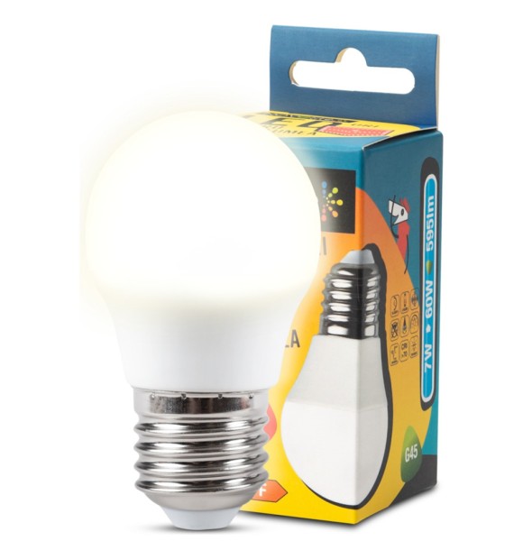 Bec LED Sferic G45 7W E27 3000K Alb Cald Novelite