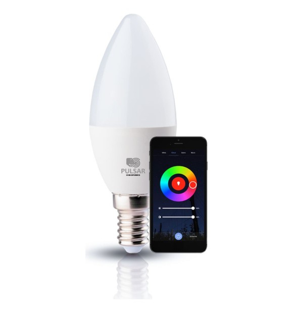 Bec LED Smart Lumanare RGB 6W E14 Tuya WiFi+Bluetooth Pulsar