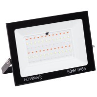 Proiector LED RGB 50W IP65 Novelite, telecomanda, negru - vedere laterala