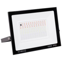 Proiector LED RGB 100W IP65 cu telecomanda, negru - Novelite - vedere laterala
