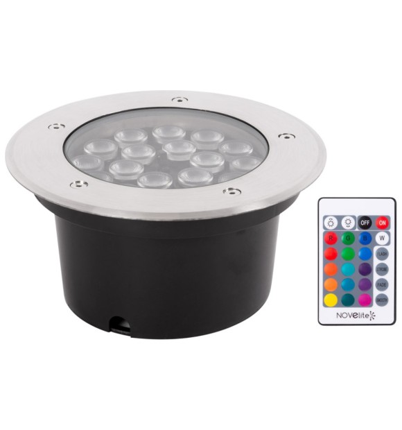 Spot LED Pietonal RGB 18W IP65 Novelite, 180x90mm cu Telecomanda