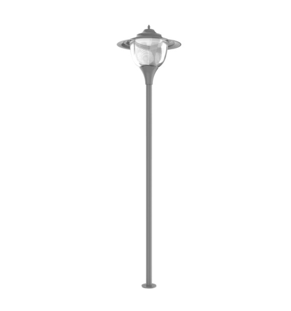 Stalp Gradina Metalic Gri 3M cu LED Integrat MESALED Pelsan