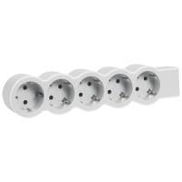 Priza multipla grup 5 prize, alb/gri, Legrand EL0028955