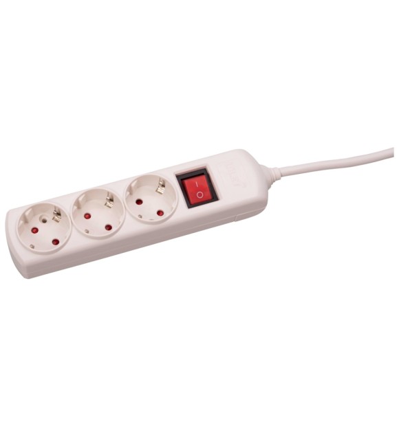 Prelungitor 5m, 3 Prize cu CP si Intrerupator, 16A, Inlet