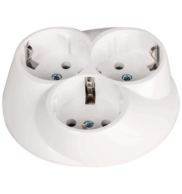 Grup 3 Prize cu Contact Protectie, 16A, ABS Alb, Inlet