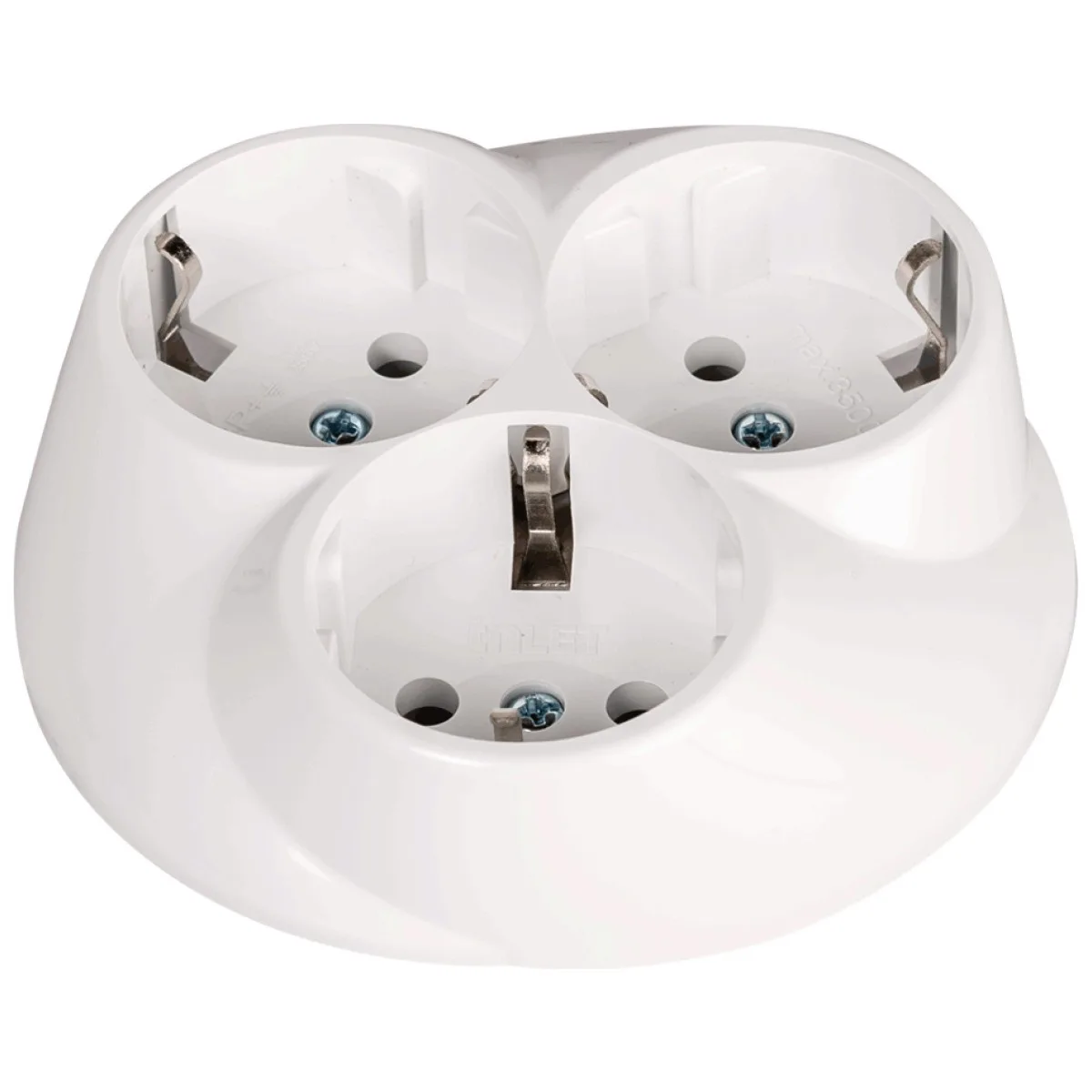 Grup 3 Prize cu Contact Protectie, 16A, ABS Alb, Inlet