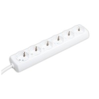Prelungitor Borsan 5m, 6 prize, 3x1 mm2, 10A 2500W, alb - detaliu