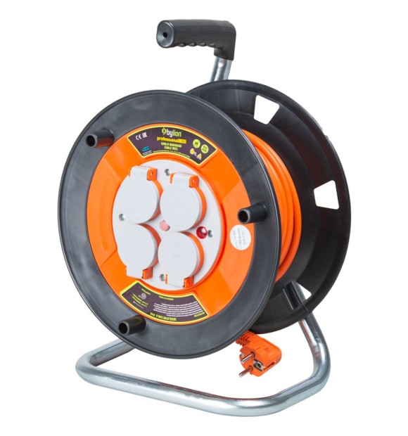 Derulator 4 prize 40m, cablu 3x2.5 IP44 16A, Emfanorm
